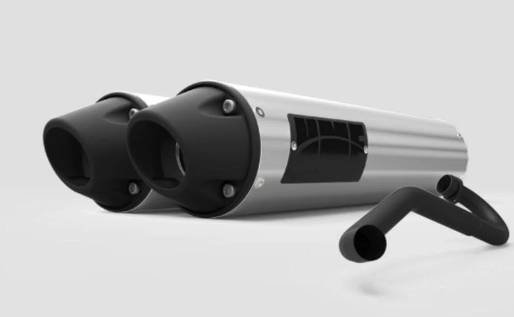 HMF '14 Polaris RZR XP 1000 Performance Dual Full Exhaust Systems - Blackout - Image 3