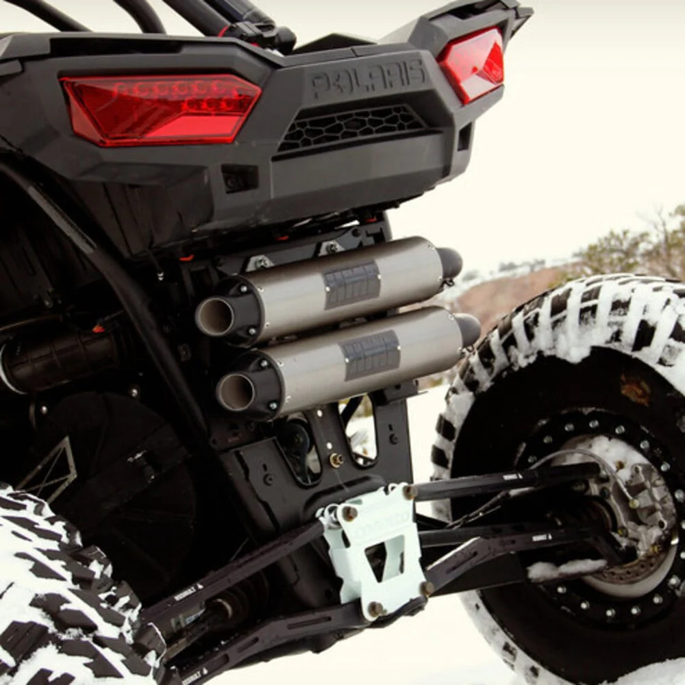 HMF '14 Polaris RZR XP 1000 Titan-QS Dual Full Exhaust Systems - Blackout - Image 3