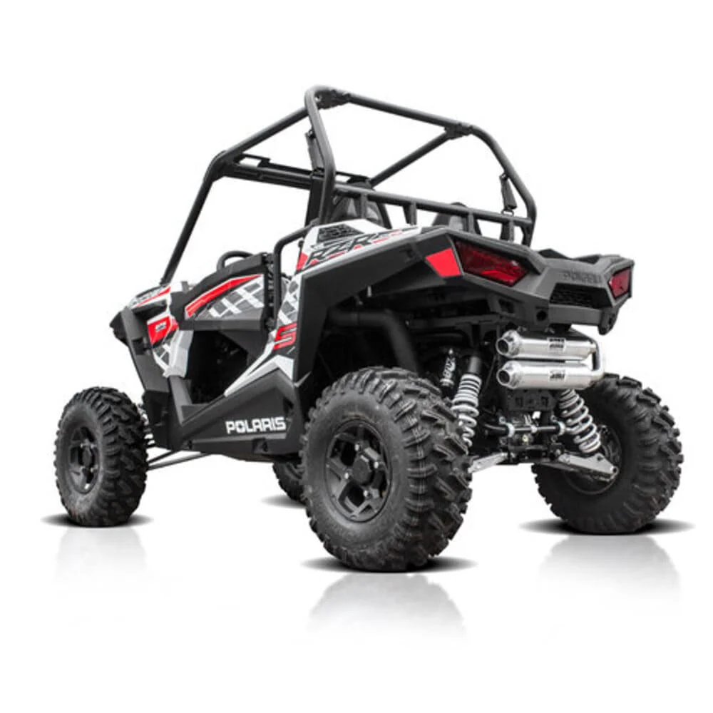 HMF '15-'20 Polaris RZR 4 900 Performance Dual Full Exhaust System - Blackout - Image 5