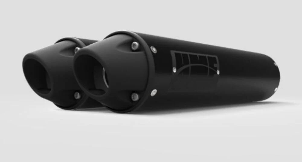 HMF Can-Am Maverick XDS Turbo Performance Dual Slip On Exhaust Systems - Blackout - Image 6