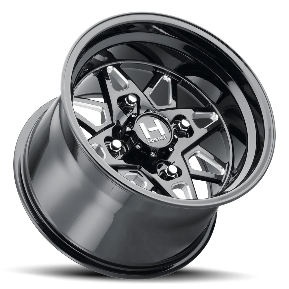 Hostile HF14 Holeshot UTV Wheel - Gloss Black Milled - Image 2