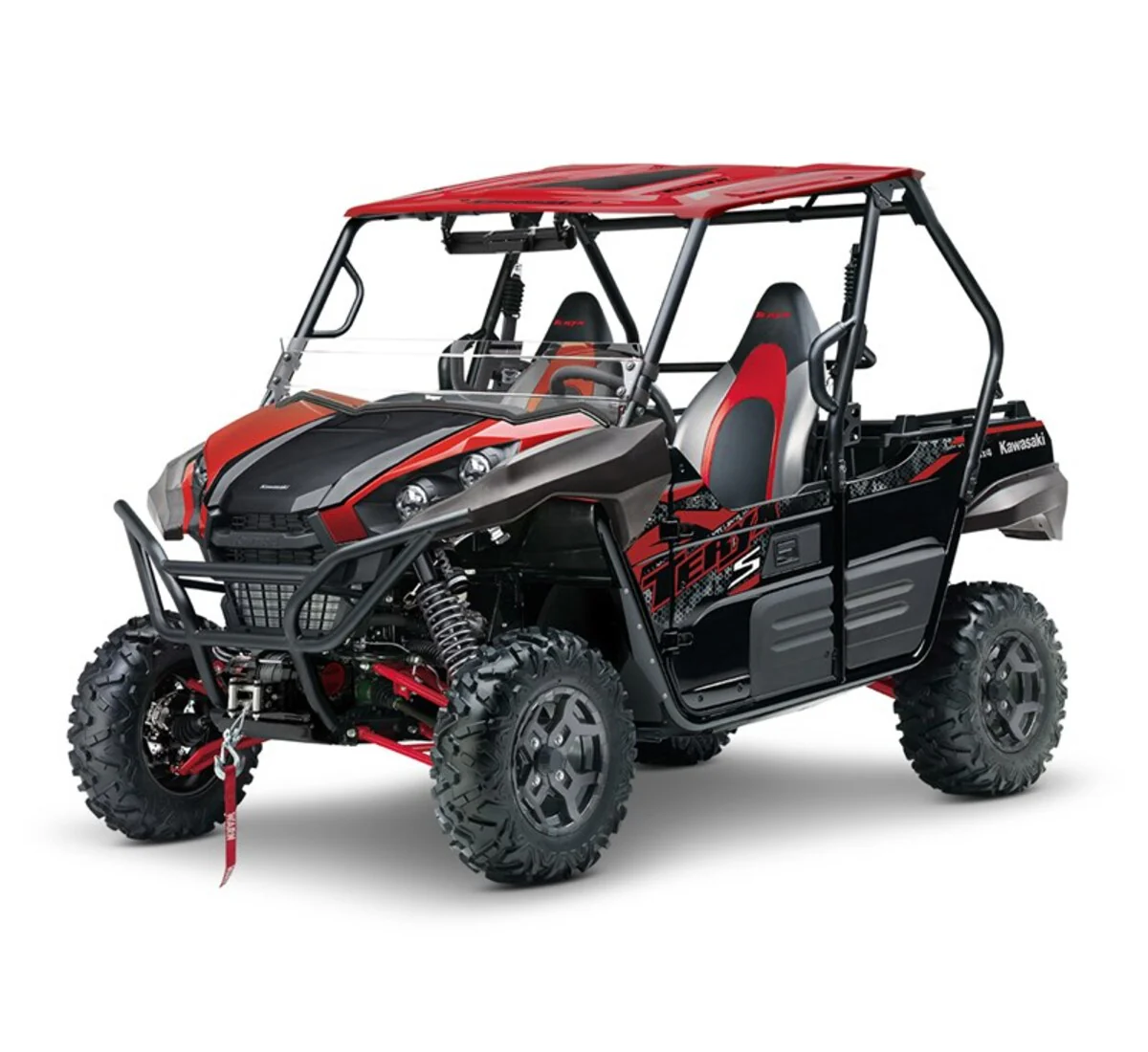 Kawasaki Teryx KQR Red Polycarbonate Roof - Image 2