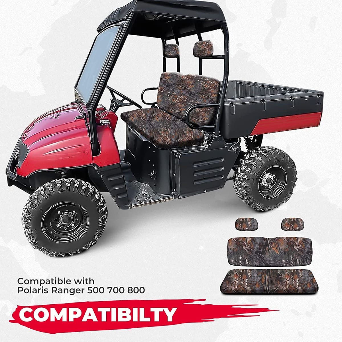 Kemimoto '02-'08 Polaris Ranger 500 UTV Camo Seat Covers - Image 3
