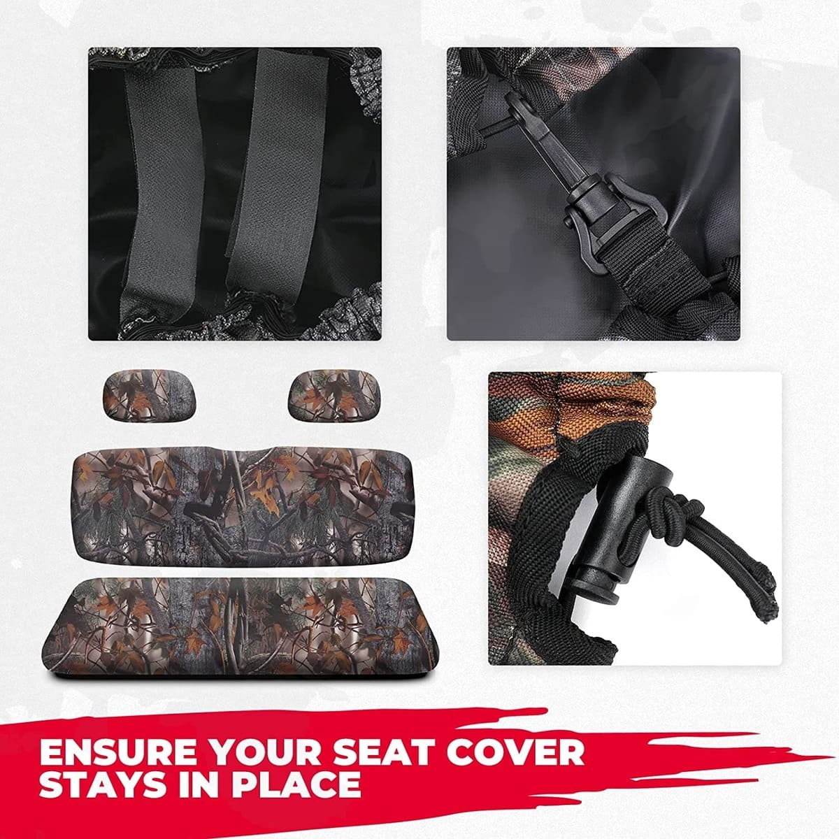 Kemimoto '02-'08 Polaris Ranger 500 UTV Camo Seat Covers - Image 7