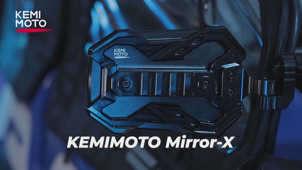 Kemimoto 1.65-2 Inch Roll Bar CNC UTV X Mirror w/ Integrated Light Mount - 1 Pair - Image 12