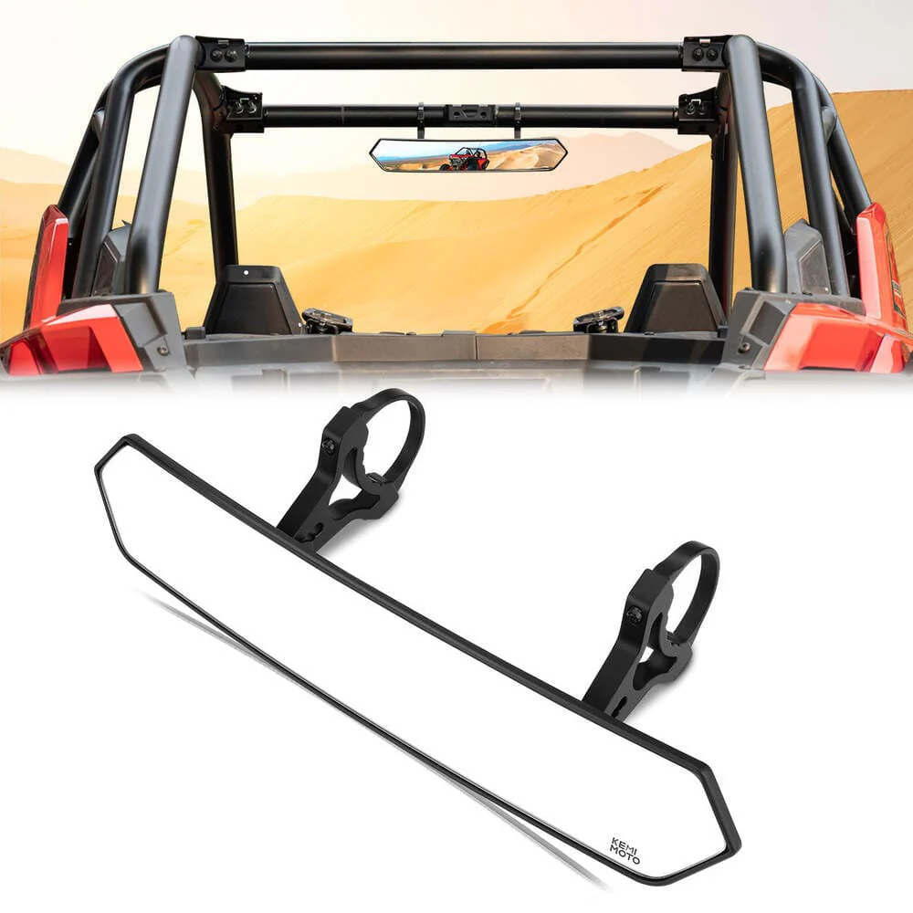 Kemimoto 1.65''-2'' Roll Bar UTV Bluetooth Sound Bar & Rear View Mirror - Image 3