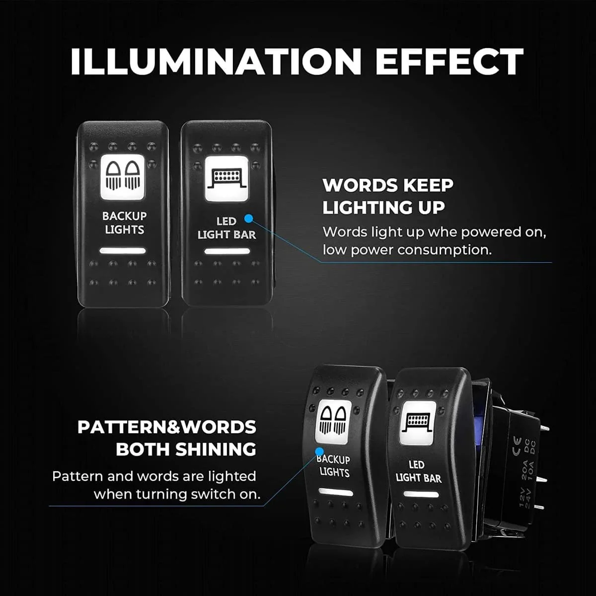 Kemimoto 12V Switch On-Off APP Control & Flag mount & Whip Light w/RF - 2Pcs - Image 5