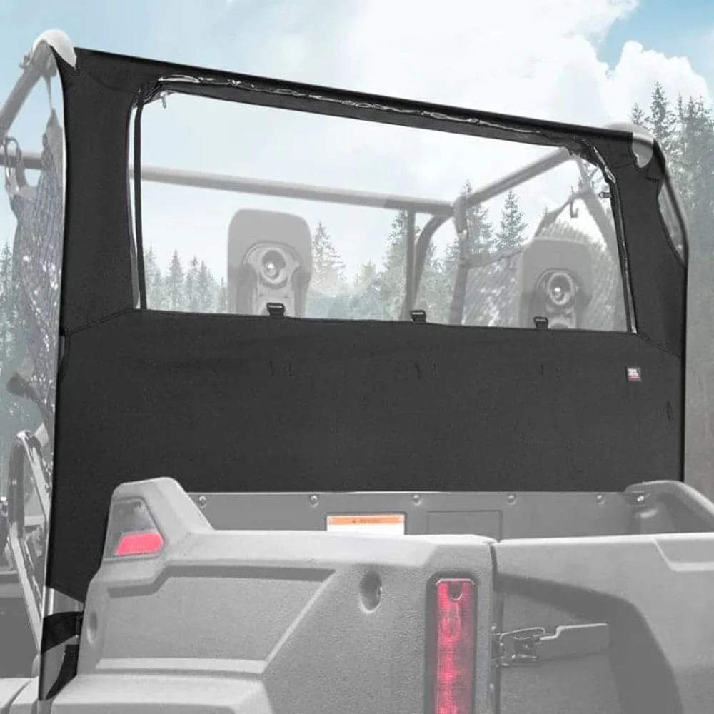 Kemimoto '14-'23 Honda Pioneer 3-in-1 Flip Windshield & Rear Panel w/ Open Window - Image 2