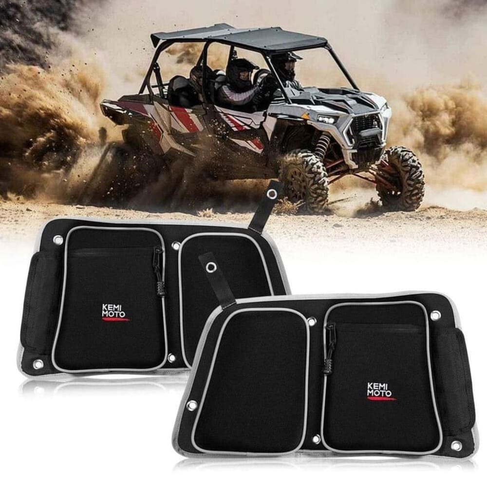 Kemimoto '14-'23 Polaris RZR XP 4 1000 Rear Door Bags w/ Knee Pad - Image 9