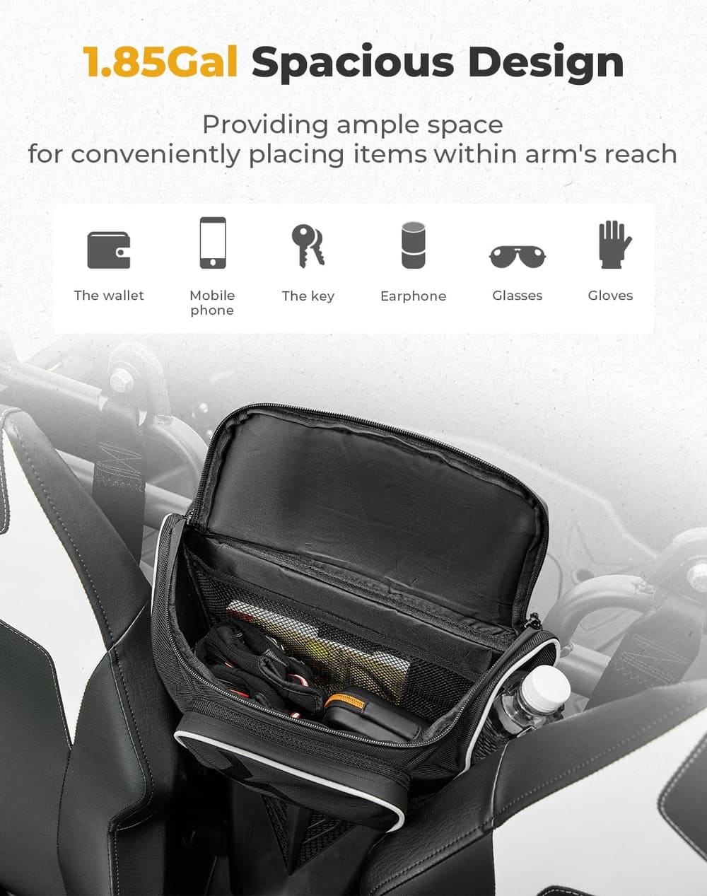 Kemimoto '16-'22 CFMoto ZForce 500/800/1000 1680D Fabric Storage Bag - Image 2