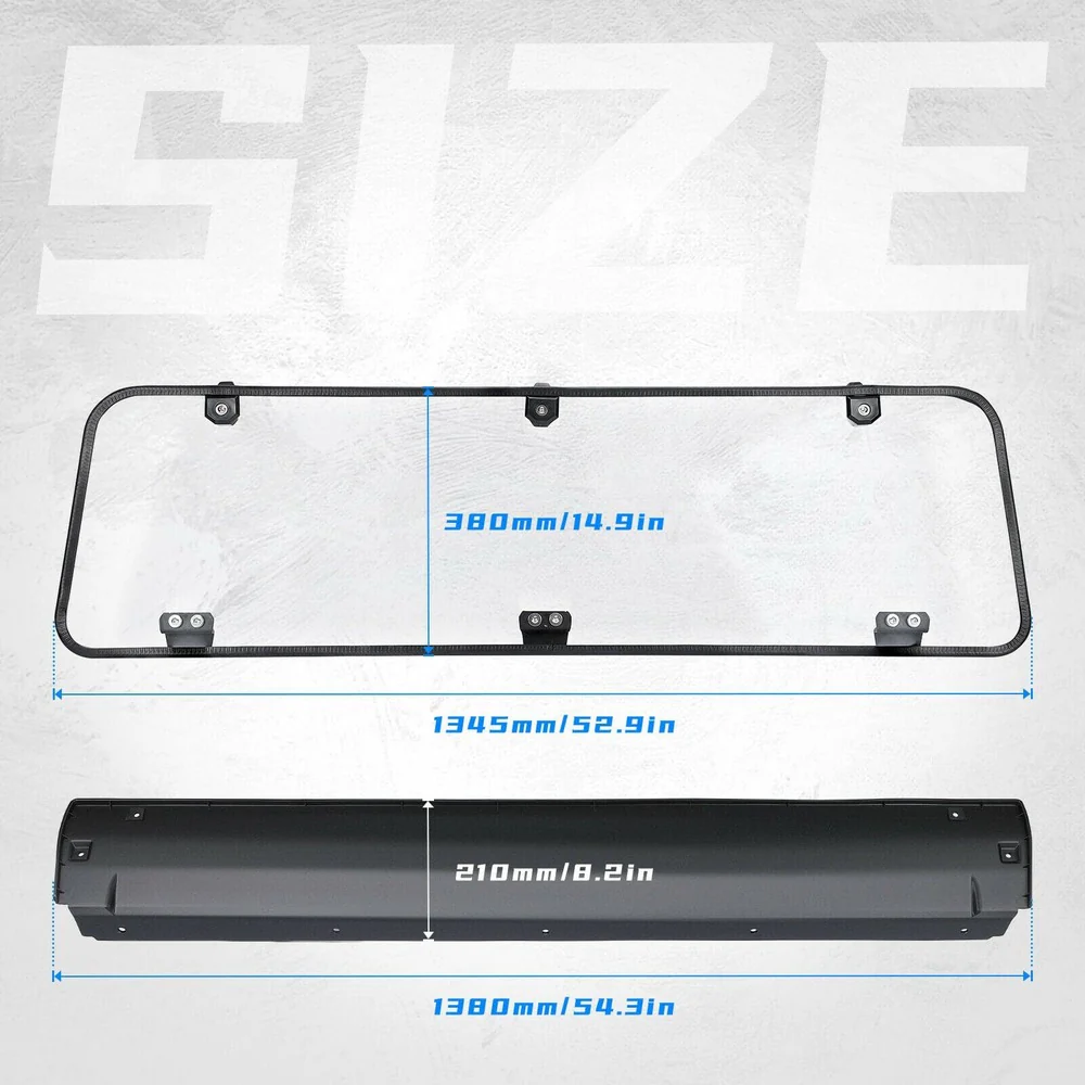Kemimoto '16-'24 Polaris General 1000/4 Rear Windshield Clear - Image 10