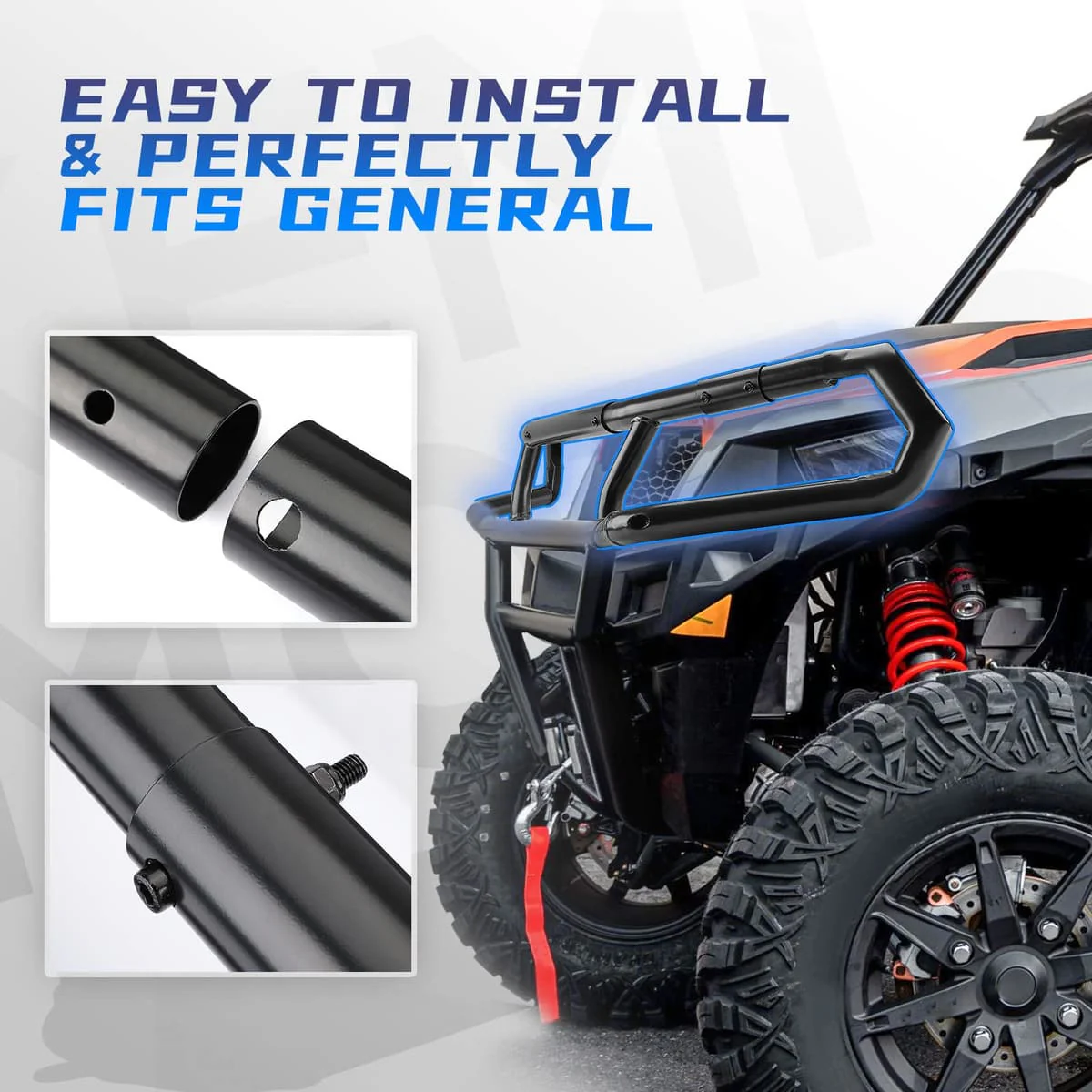 Kemimoto '16-'24 Polaris General 1000 Front Upper Bumper - Image 5