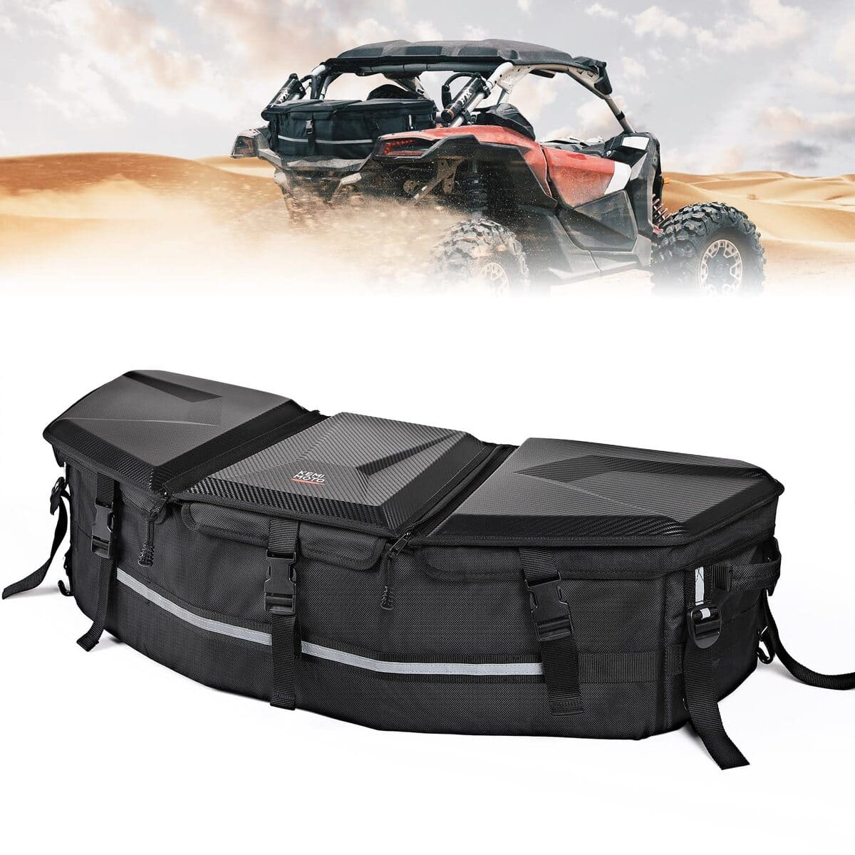 Kemimoto '17-'23 Can-Am Maverick X3 Center & Rear Storage Bag - Image 2