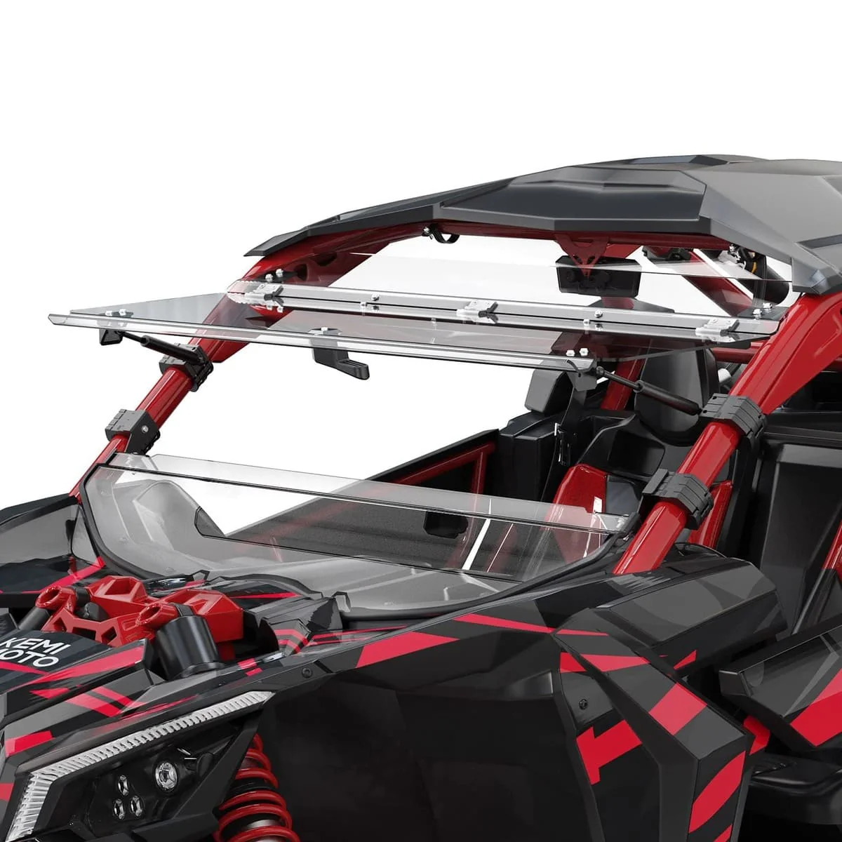 Kemimoto '17-'23 Can-Am Maverick X3/ X3 Max Flip & Rear Windshields - Image 3