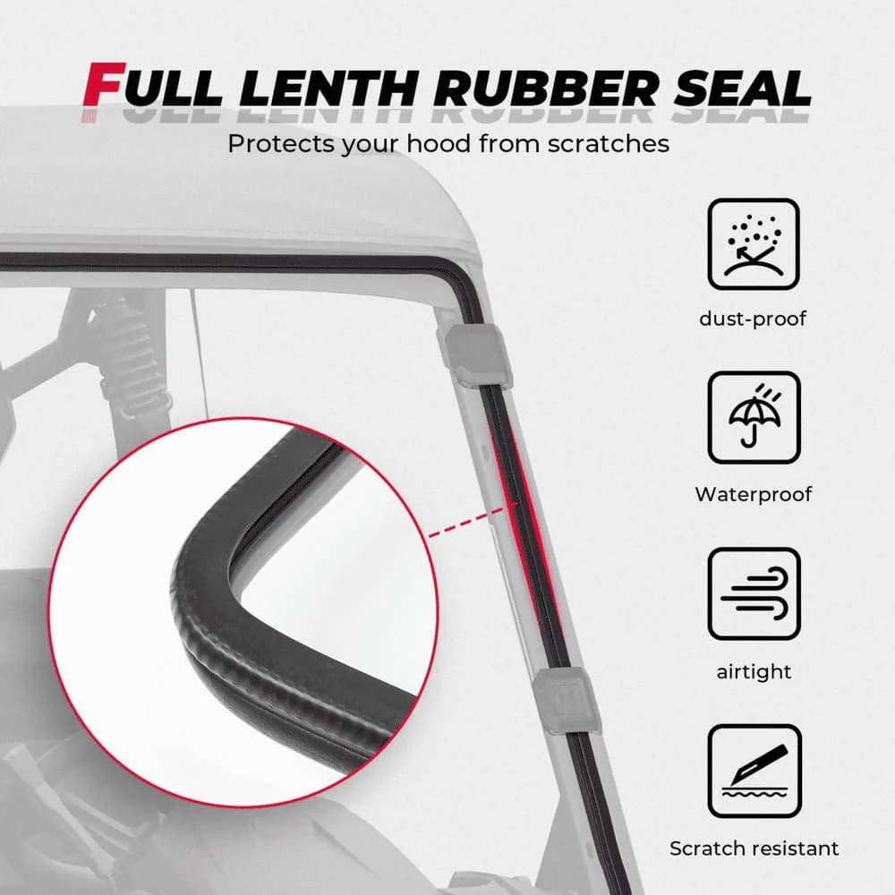 Kemimoto '17-'24 Can-Am Defender HD 5/8/10 Front Vented Full Windshield - Image 8