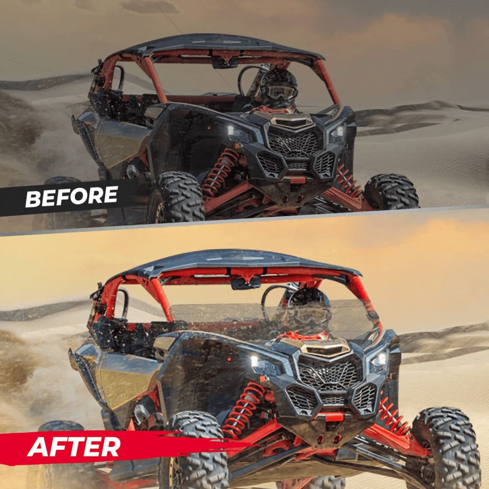 Kemimoto '17-'24 Can-Am Maverick X3 Front Half Windshield - Image 6