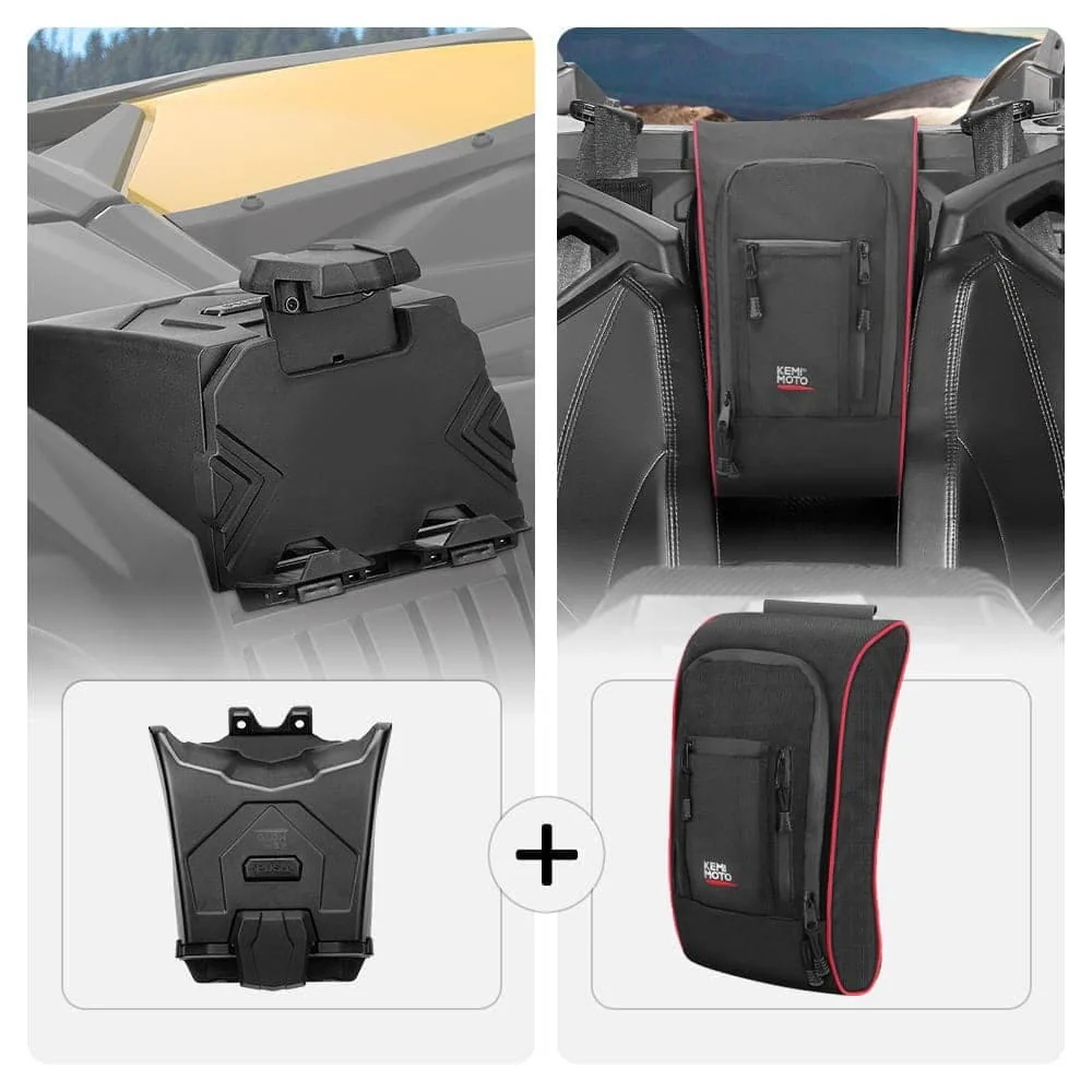 Kemimoto '17-'24 Can-Am Maverick X3 Tablet Holder & Console Storage Bag - Image 11