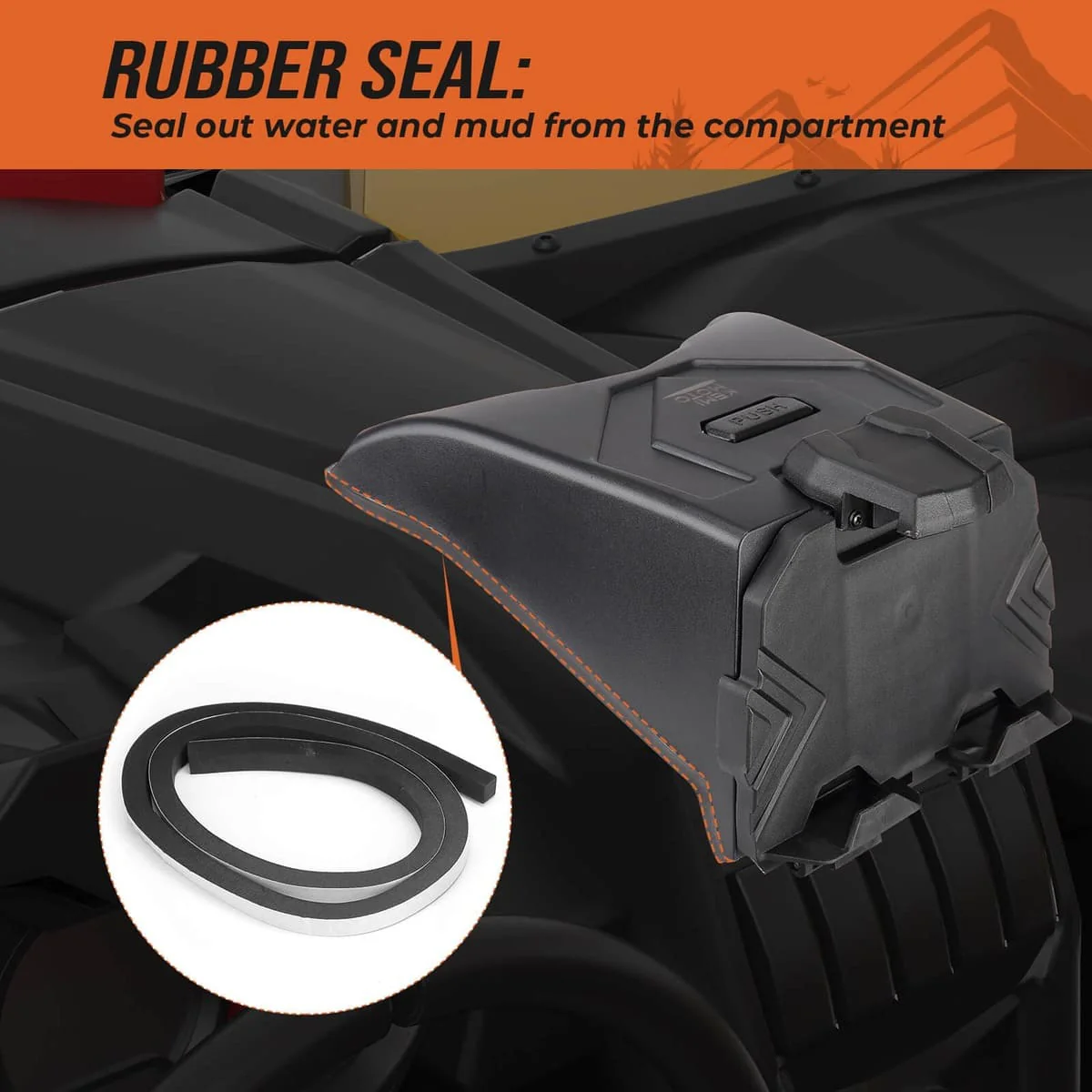 Kemimoto '17-'24 Can-Am Maverick X3 Tablet Holder & Spare Tire Carrier - Image 4