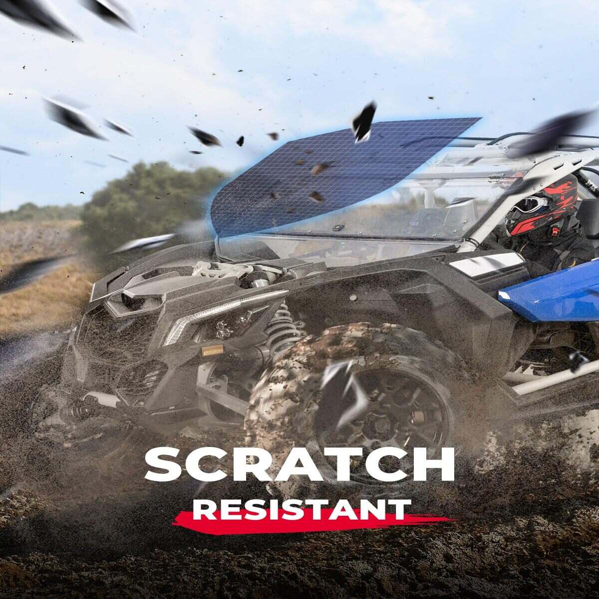 Kemimoto '17-'24 Can-Am Maverick X3 Upgraded Scratch Resistant Flip Windshield - Image 9