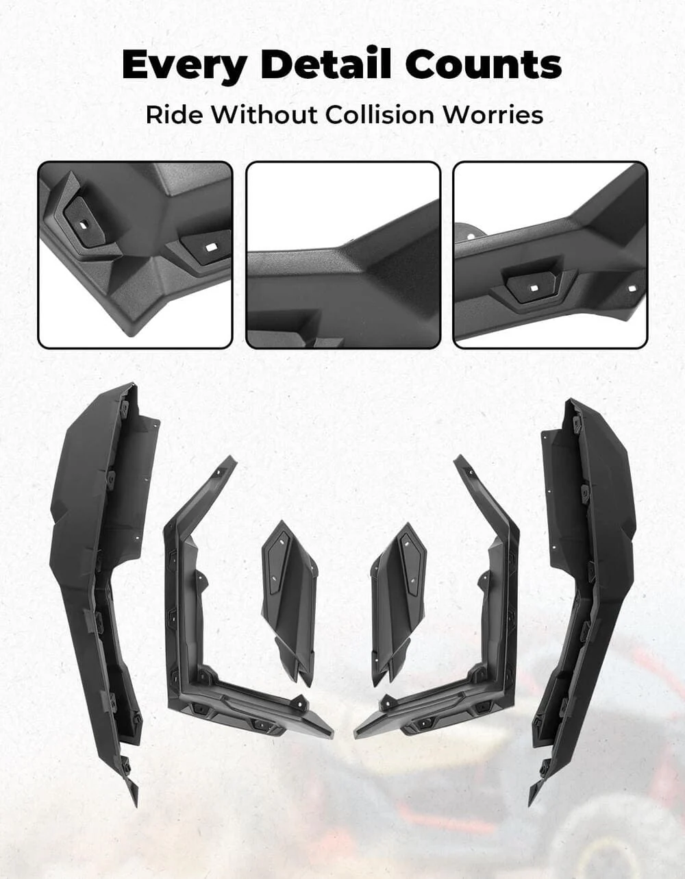 Kemimoto '17-'25 Can-Am Maverick X3 Fender Flares - Image 3
