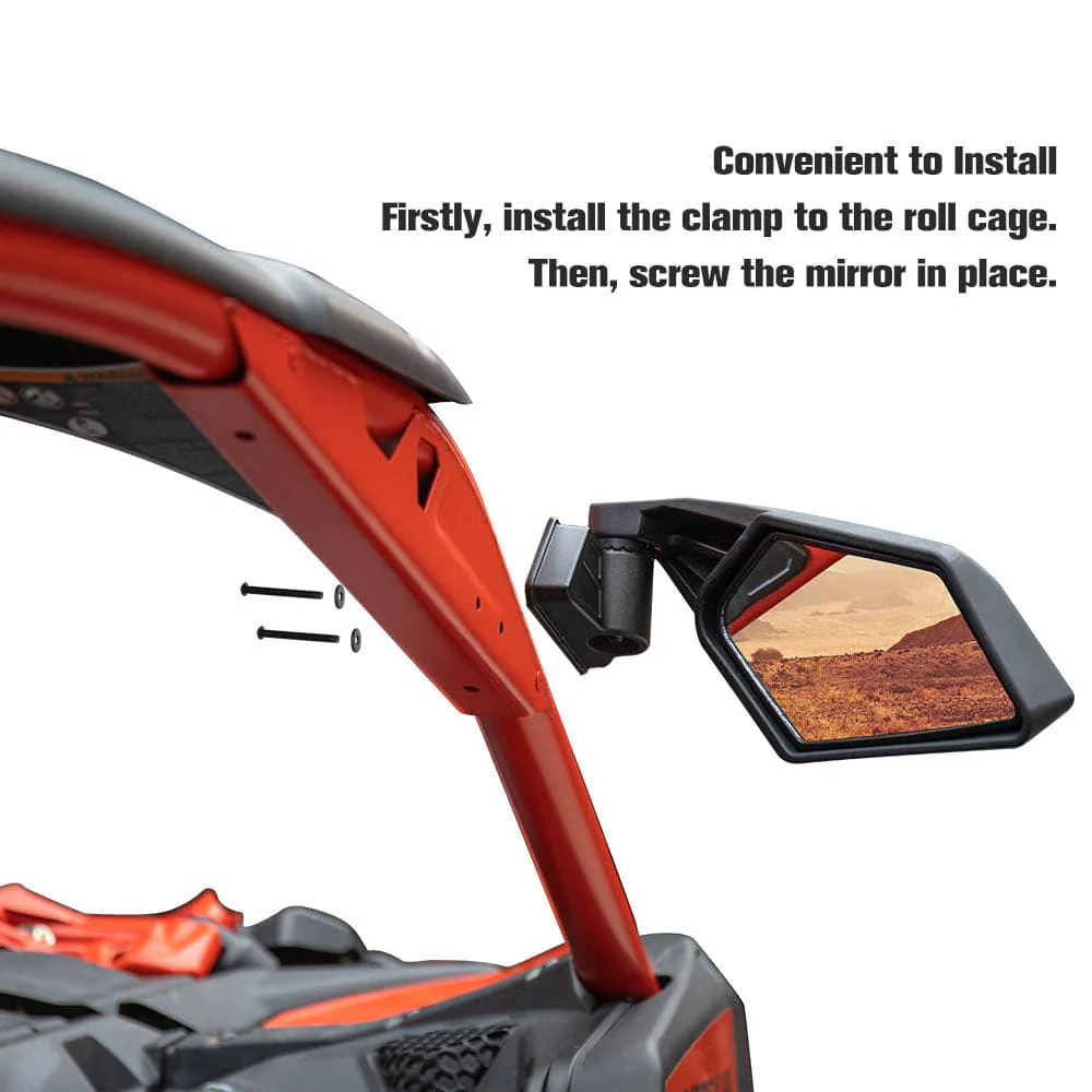 Kemimoto '17-'25 Can-Am Maverick X3 MAX Side Mirrors - One Pair - Image 4
