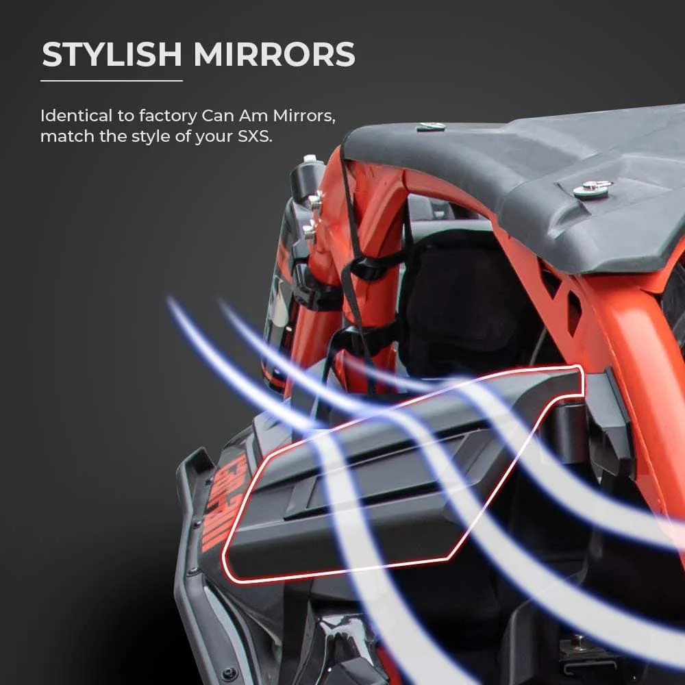 Kemimoto '17-'25 Can-Am Maverick X3 MAX Side Mirrors - One Pair - Image 8