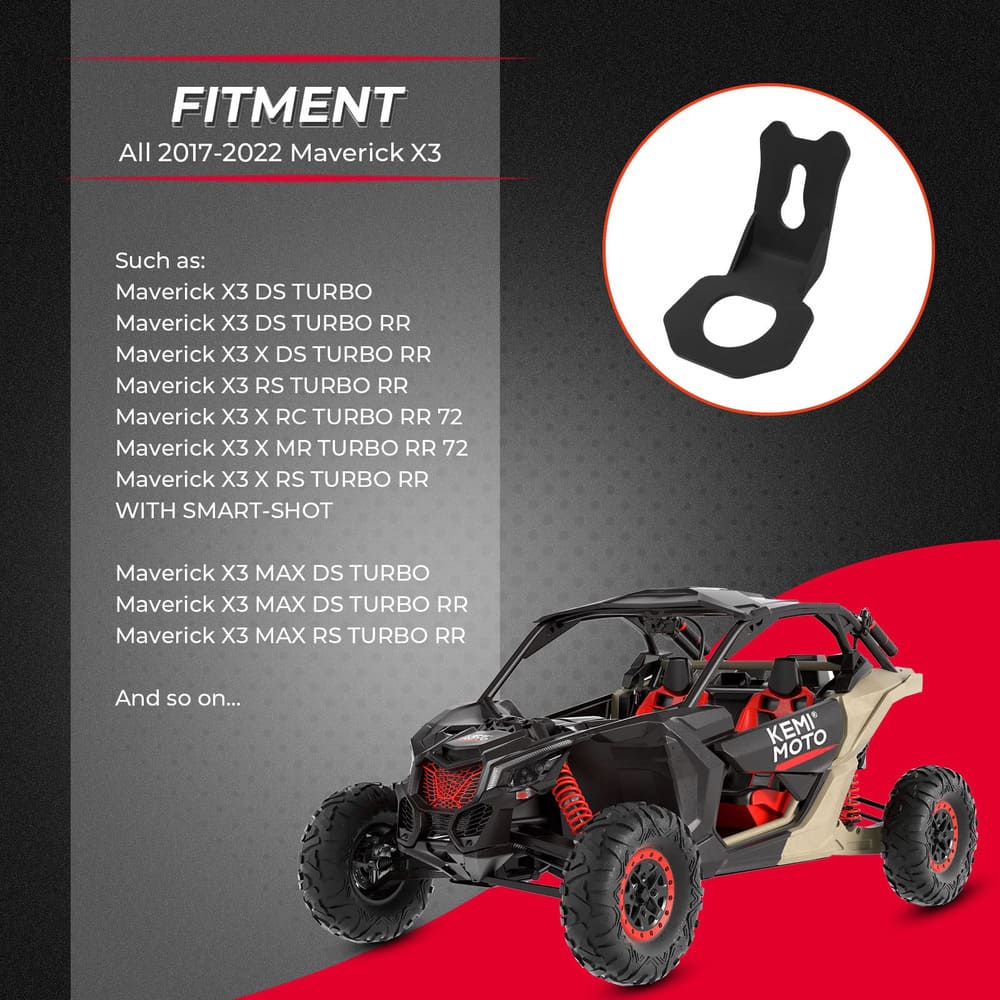 Kemimoto '17-'25 Can-Am Maverick X3 Tie Down Brackets Hooks - 4 Pcs - Image 6