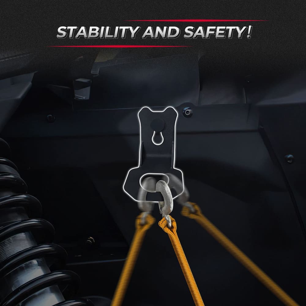Kemimoto '17-'25 Can-Am Maverick X3 Tie Down Brackets Hooks - 4 Pcs - Image 9
