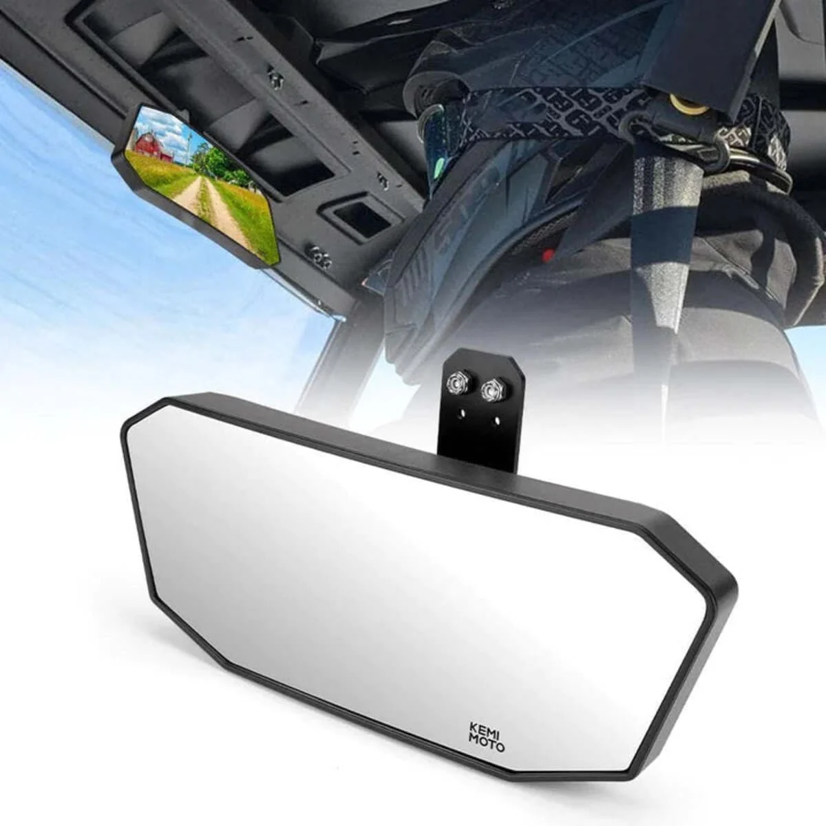 Kemimoto '18-'24 Polaris Ranger XP 1000 Rear View Mirror & Tail Light - Image 3