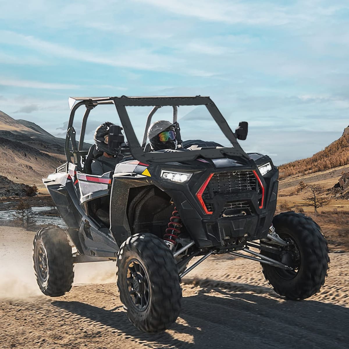 Kemimoto '19-'23 Polaris RZR XP 4 1000 Upgrate UTV Front Soft Clear Windshield - Image 8