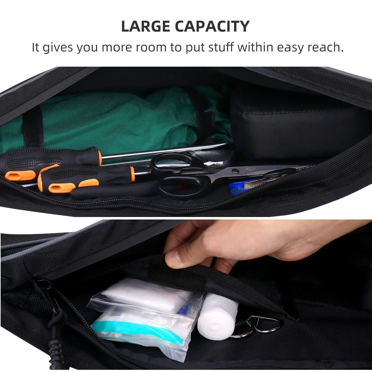 Kemimoto '20-'24 Polaris RZR Pro XP 1680D Door Bags & Center Bag - Image 3