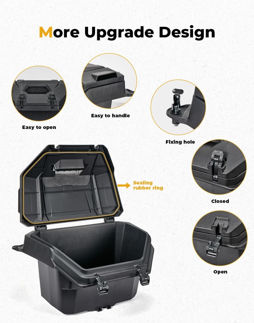 Kemimoto '24-'25 Polaris RZR XP 1000/4 1000 55QT Rear Cargo Box - Image 3
