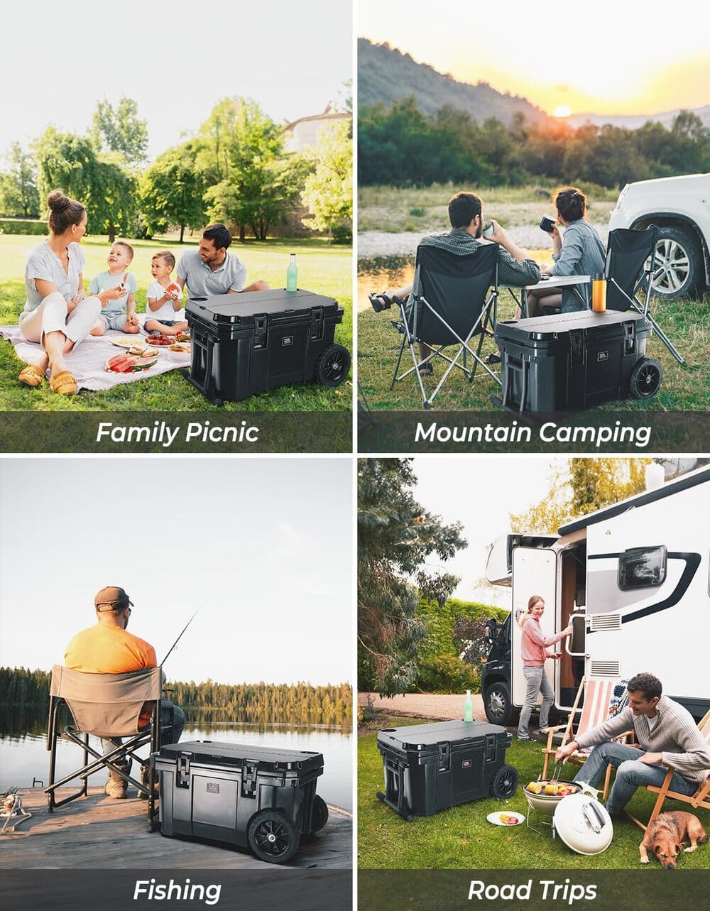 Kemimoto 45 Qt Portable Cooler with Wheels - Image 3