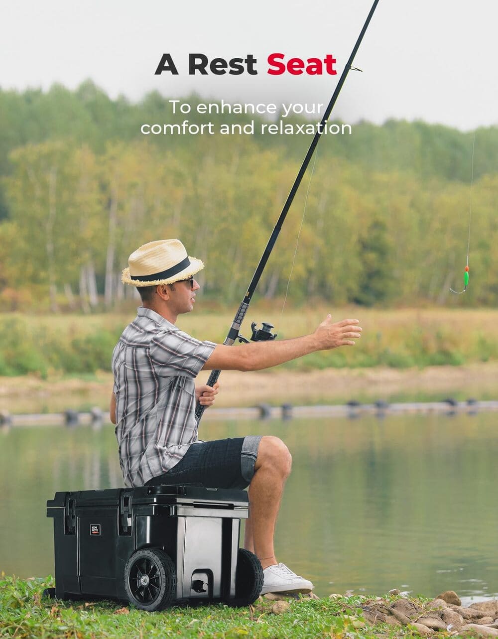 Kemimoto 45 Qt Portable Cooler with Wheels - Image 4