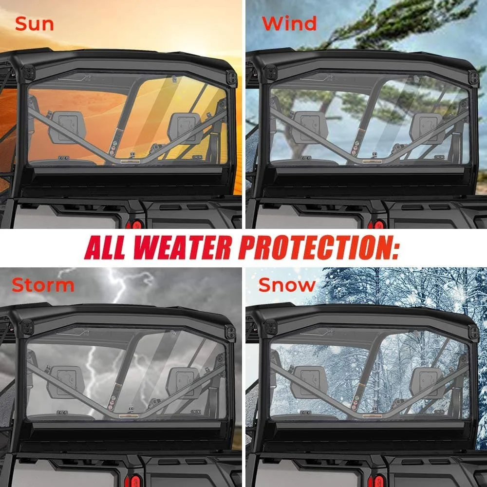 Kemimoto Can Am Defender HD 5/8/10 Rear Windshield - Image 6