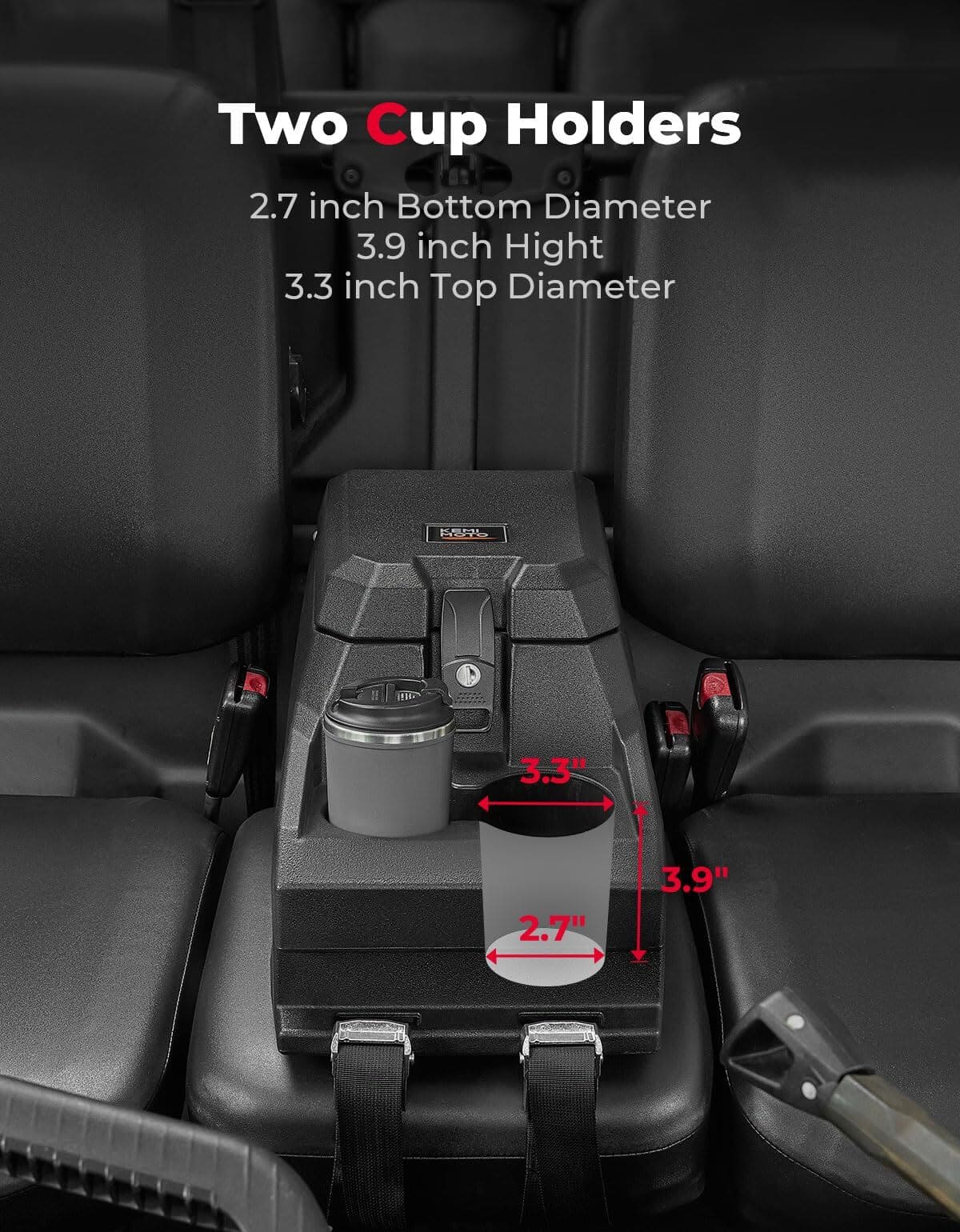 Kemimoto Can-Am Defender HD10/9/8/7/5 Bench Seat Console Armrest Box - Image 5