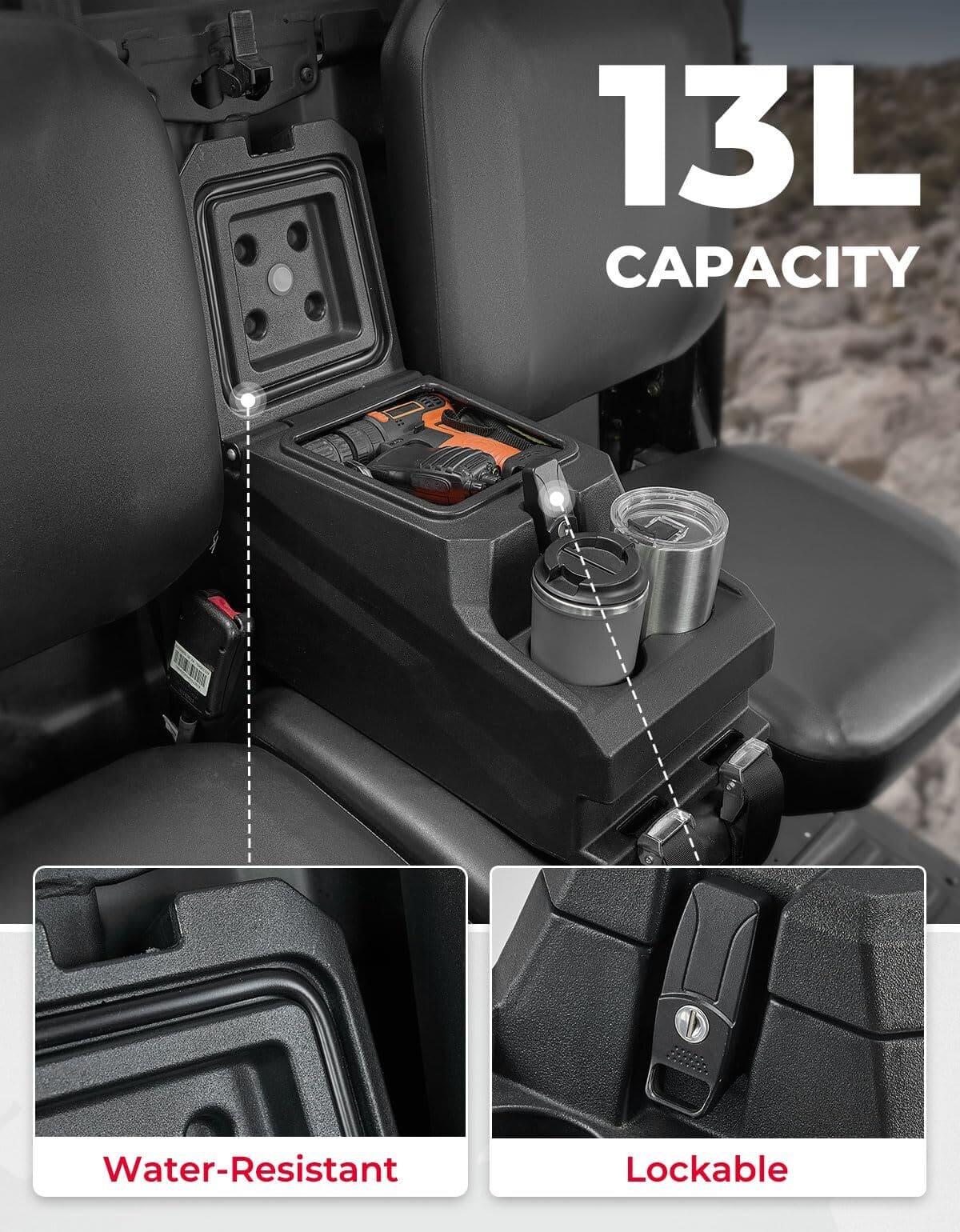 Kemimoto Can-Am Defender HD10/9/8/7/5 Bench Seat Console Armrest Box - Image 7