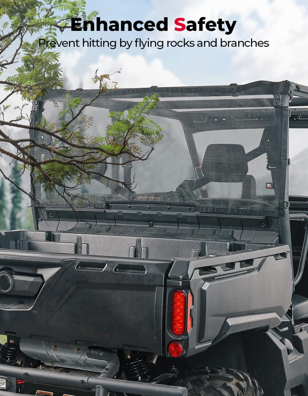 Kemimoto Can-Am Defender Rear Ventilated Window Nets - Image 4