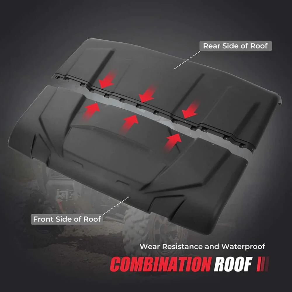 Kemimoto Can-Am Defender Rear Windshield & Hard Roof Top Plastic - Image 6