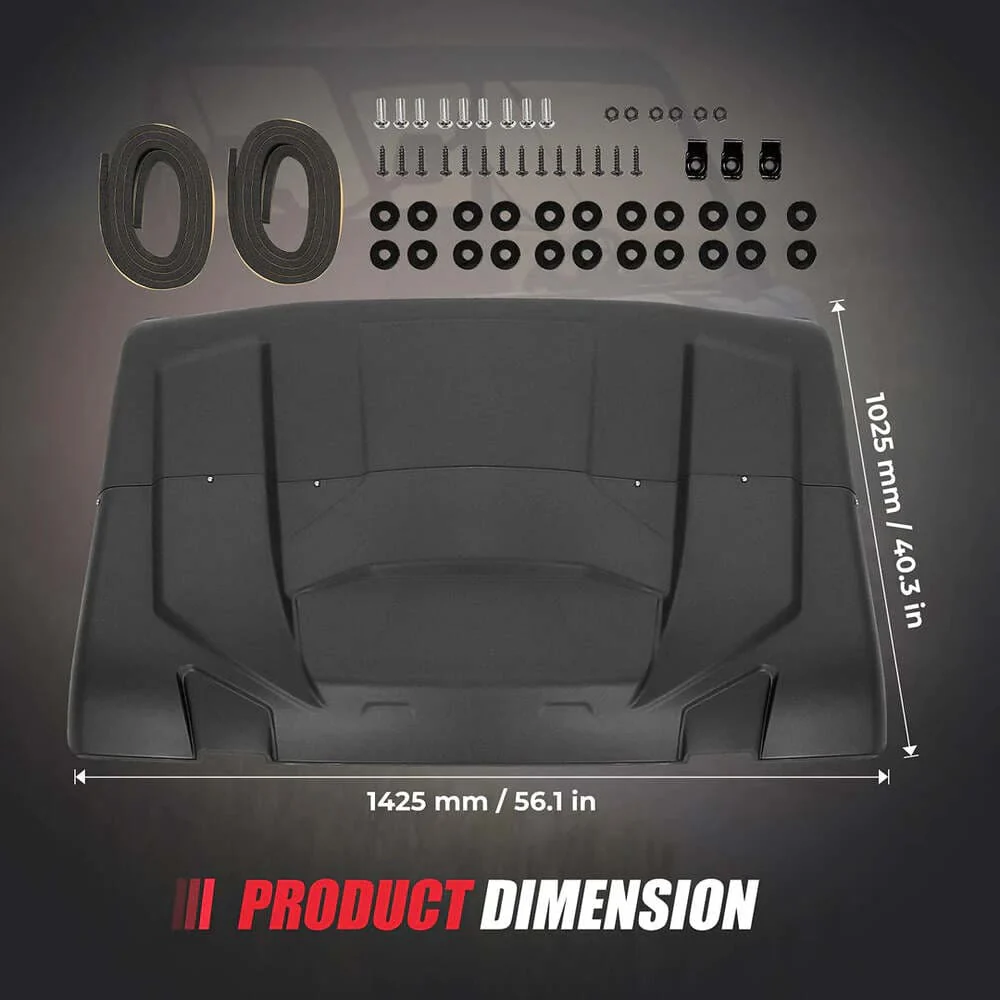 Kemimoto Can-Am Defender Rear Windshield & Hard Roof Top Plastic - Image 8