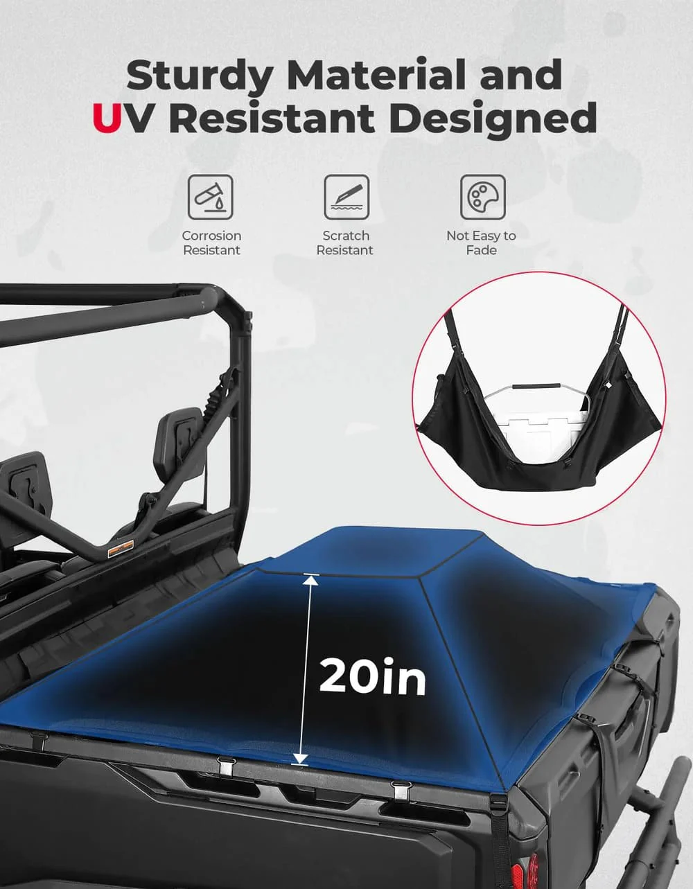 Kemimoto Can-Am Defender Stretchable Cargo Bed Net - Image 2