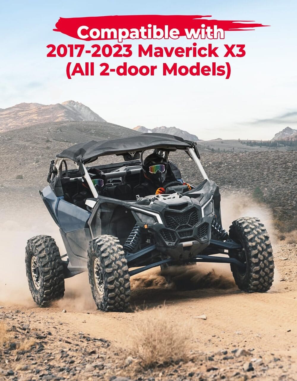 Kemimoto Can-Am Maverick X3 2-in-1 Combination Plastic Hard Roof - Image 6