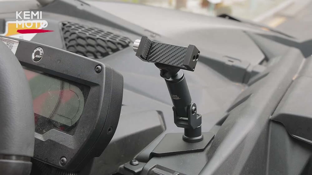 Kemimoto Can-Am Maverick X3/ Max 360° Adjustable CNC Phone Mount - Image 3