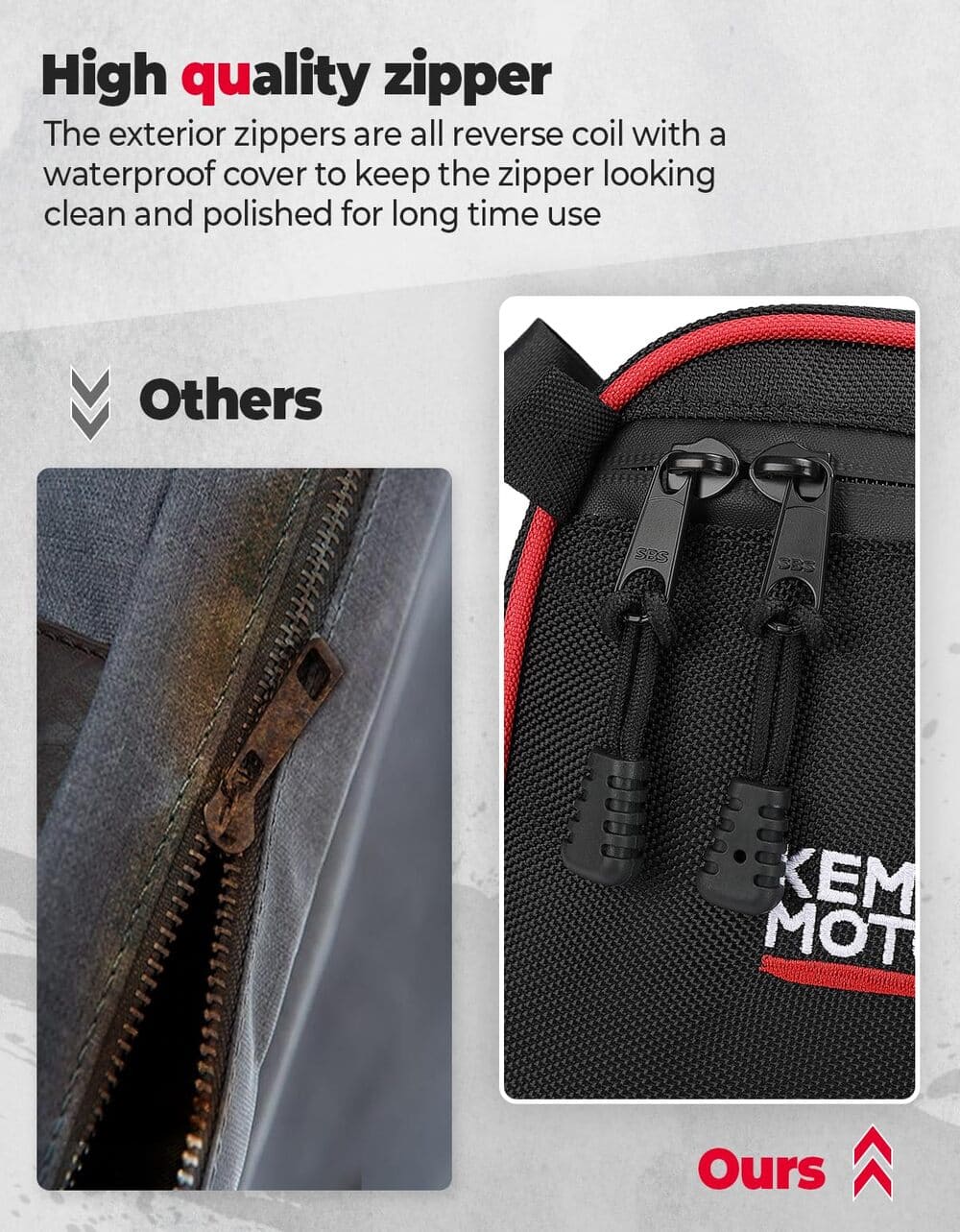 Kemimoto Can-Am Maverick X3 Max Front & Rear Door Bags - Red - Image 6