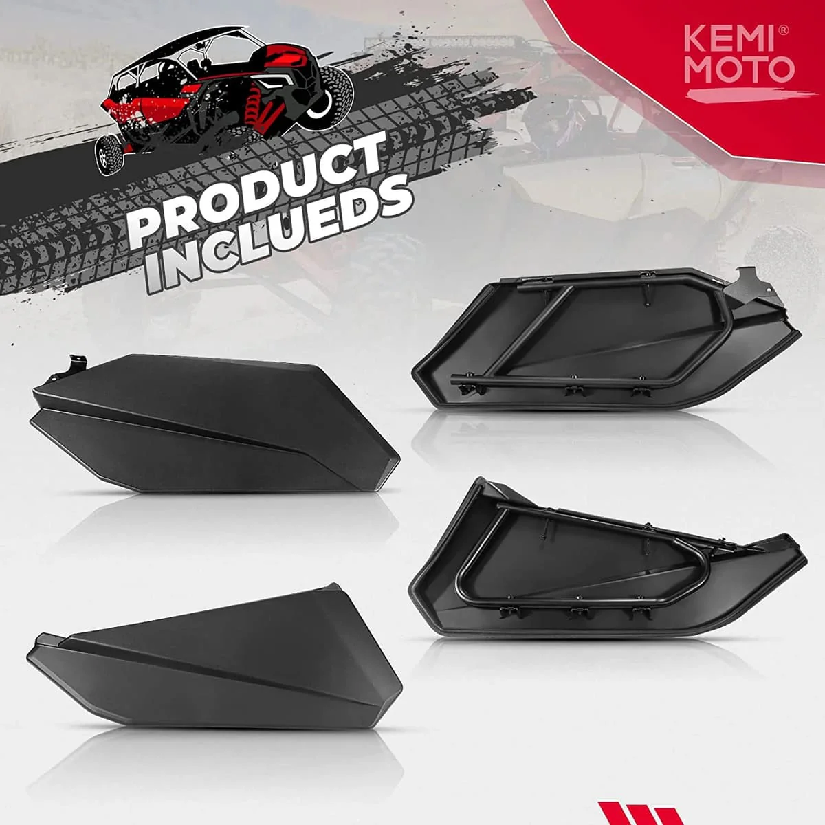 Kemimoto Can-Am Maverick X3 Max Front Lower Doors & Extended Fender Flares - Image 13