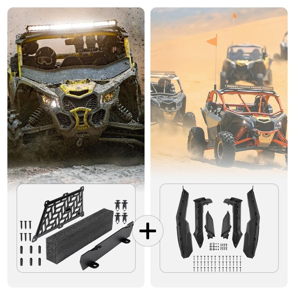 Kemimoto Can-Am Maverick X3 Max Mud Fender Flares & Noise Reduction Kit - Image 4