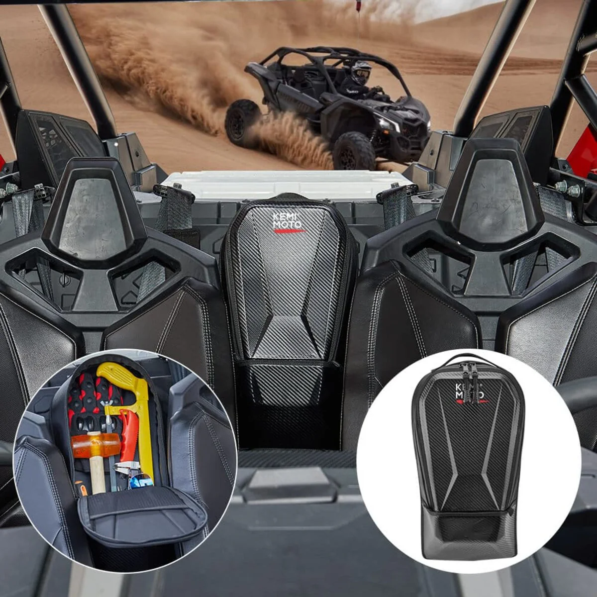 Kemimoto Can-Am Maverick X3/MAX Noise Reduction Kit & Center Storage Bag - Image 2