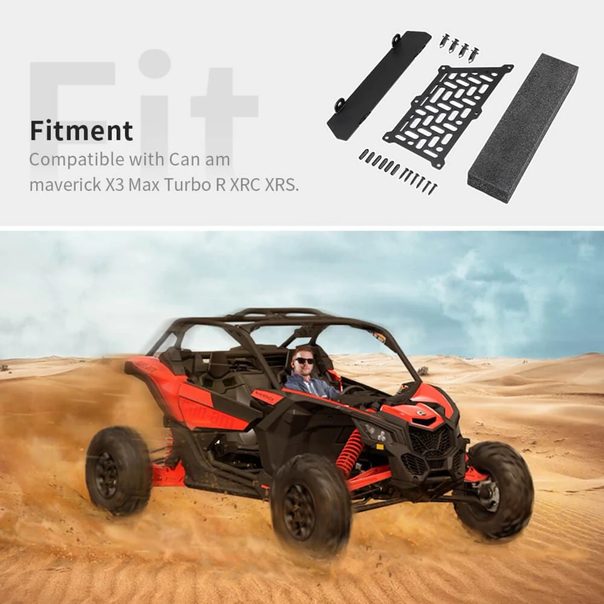 Kemimoto Can-Am Maverick X3/MAX Noise Reduction Kit & Center Storage Bag - Image 4