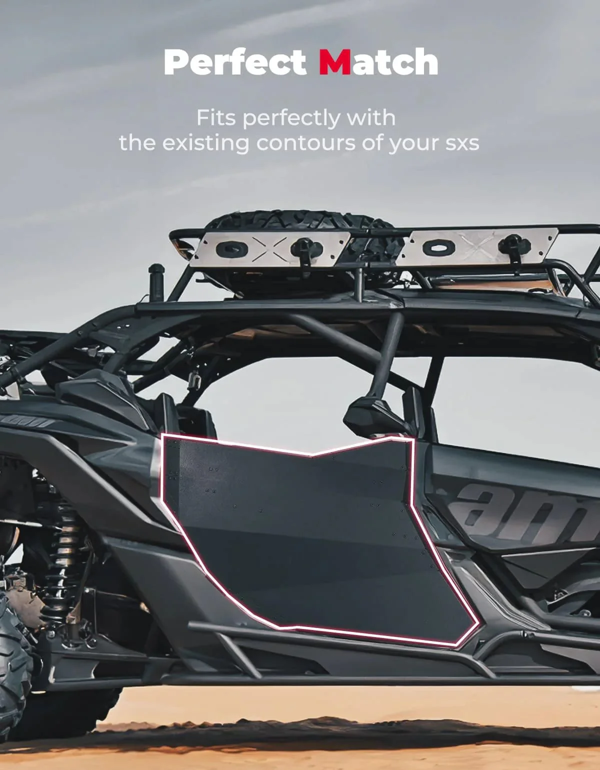 Kemimoto Can-Am Maverick X3 MAX Rear Full Doors Aluminum - Image 4