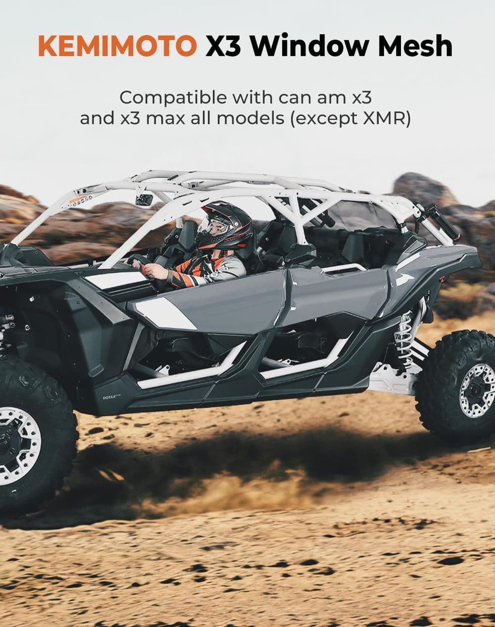 Kemimoto Can-Am Maverick X3/Max Rear Window Net - Image 2